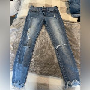 EXPRESS Cropped legging mid rise jeans